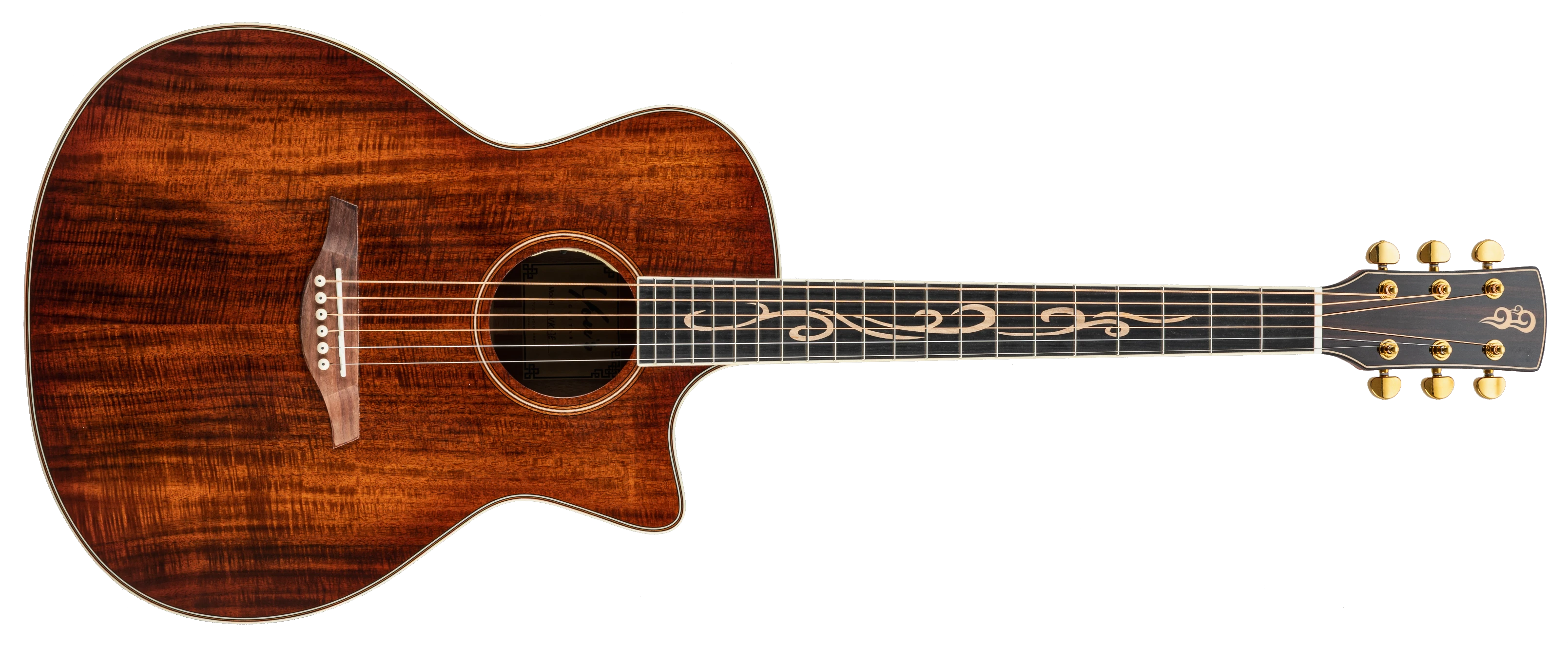 You's Guitars VK23E Koa/Koa Sahded Eagleburst